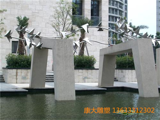 水景不锈钢和平鸽雕塑不锈钢和平鸽雕塑生产厂