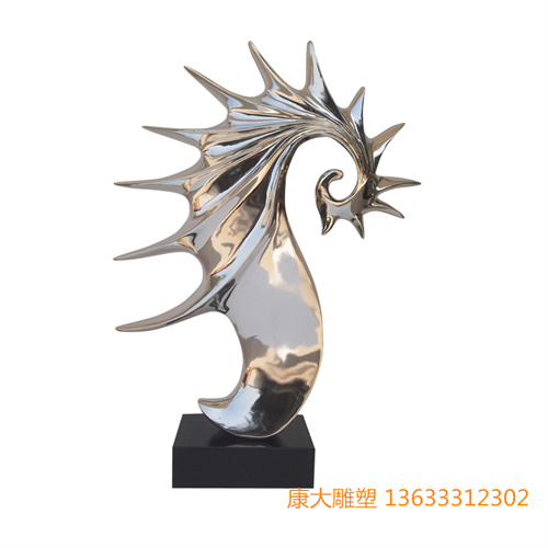 創(chuàng)意海馬不銹鋼雕塑水景不銹鋼海馬雕塑定制