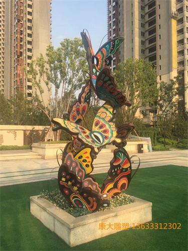 景觀仿真蝴蝶不銹鋼雕塑企業(yè)不銹鋼仿真蝴蝶雕塑定制