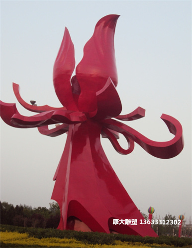 創(chuàng)意鏤空牡丹不銹鋼雕塑擺件現(xiàn)代城市不銹鋼牡丹雕塑定制廠家