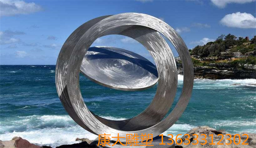 园林不锈钢戒指雕塑摆件景观不锈钢戒指雕塑生产厂家