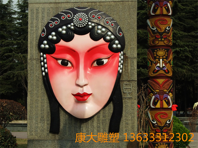 景观不锈钢脸谱雕塑创意脸谱不锈钢雕塑定制厂