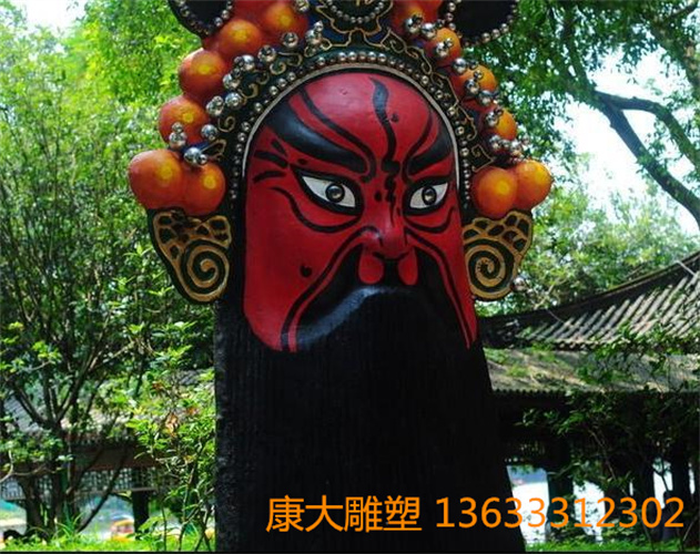 创意京剧脸谱不锈钢雕塑公园不锈钢脸谱雕塑生产厂