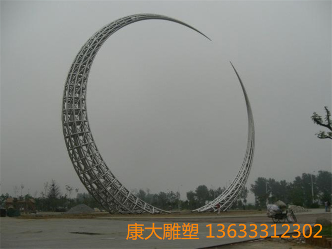 大型广场不锈钢月亮雕塑城市地标性月亮不锈钢雕塑生产厂家