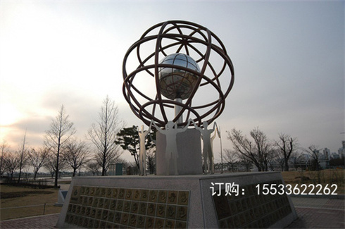 户外不锈钢镂空球雕塑铁艺发光花球金属圆球酒店房地产景观摆件