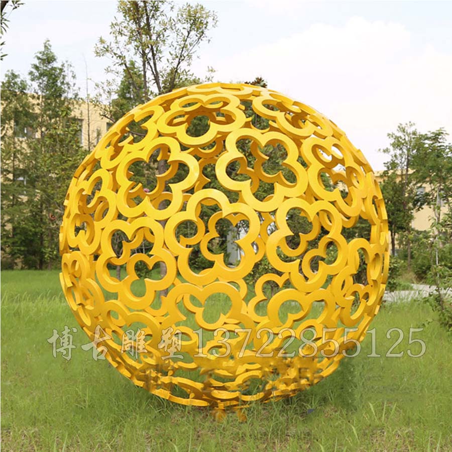 景观球镂空球不锈钢雕塑大型广场公园雕塑