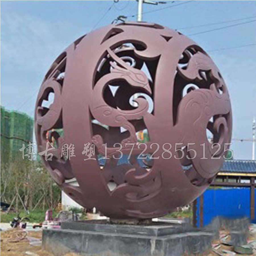 景观镂空球不锈钢雕塑公园雕塑
