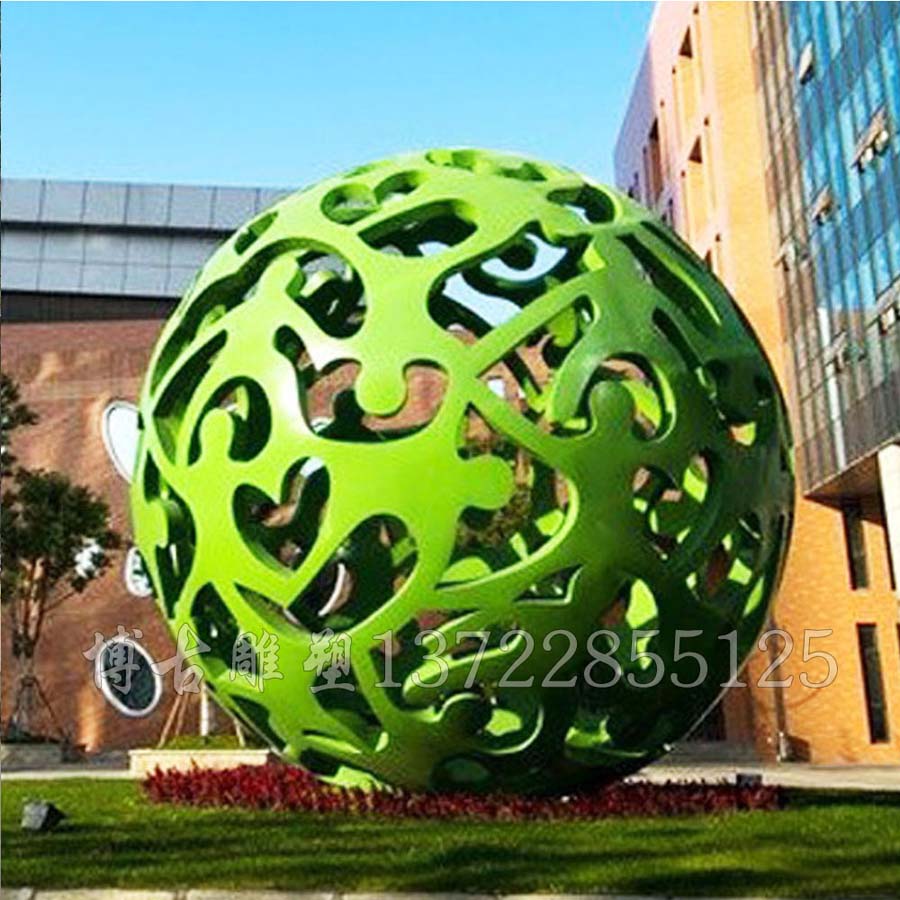 景觀鏤空球不銹鋼雕塑城市雕塑