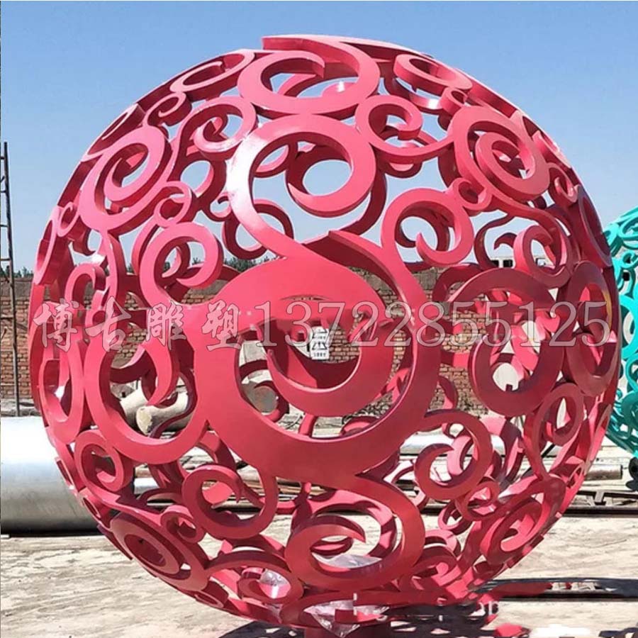 景觀鏤空球不銹鋼雕塑廣場雕塑