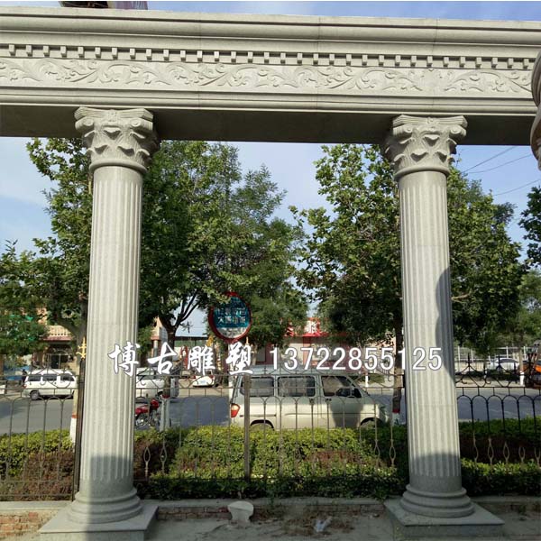 石雕羅馬柱 漢白玉羅馬柱 室內裝飾柱子客廳別墅