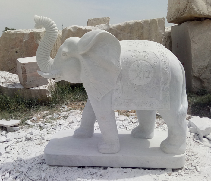 石雕大象 漢白玉石雕大象 酒店公司門口擺件