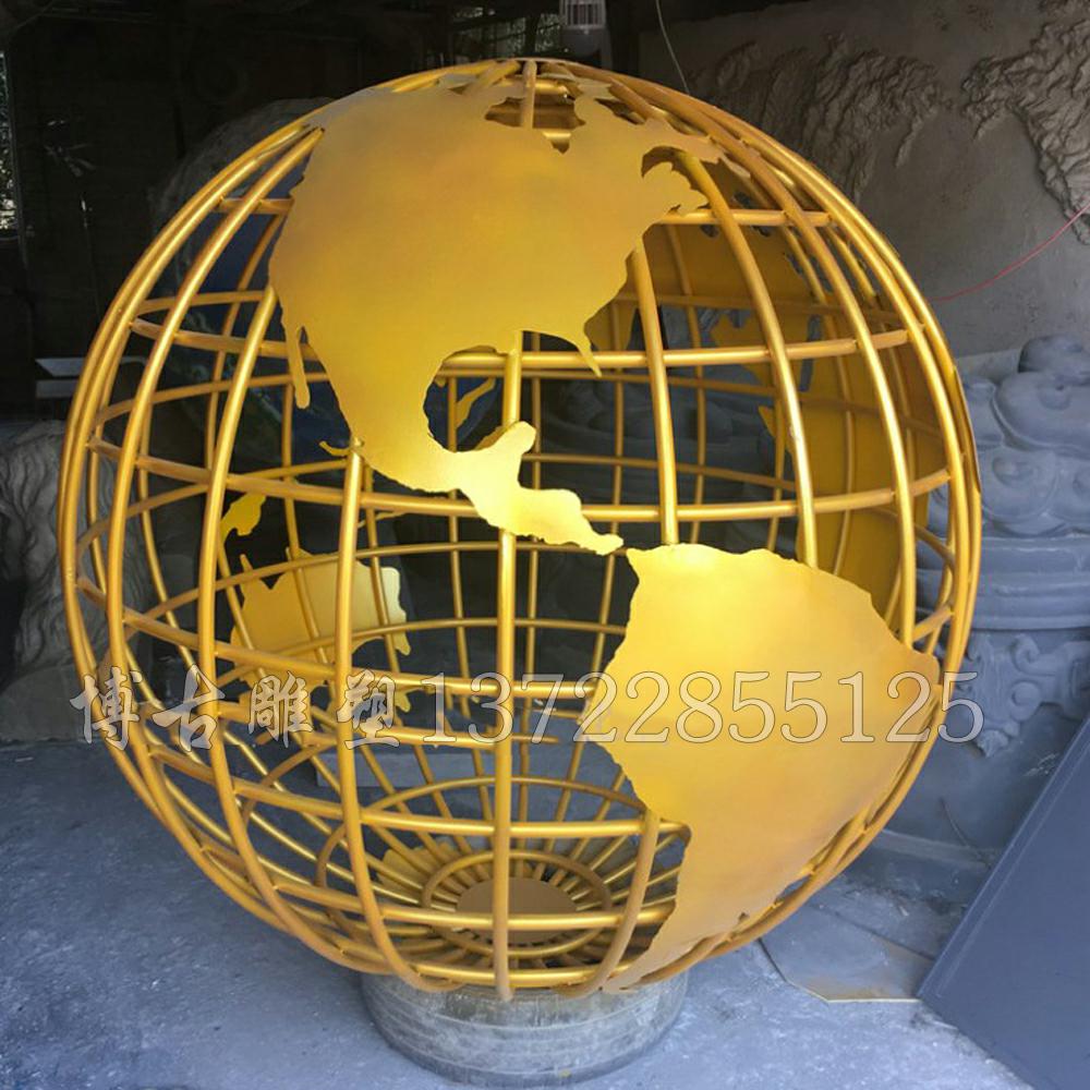 不锈钢地球仪雕塑镂空地球仪雕塑河北博古地球仪雕塑公司