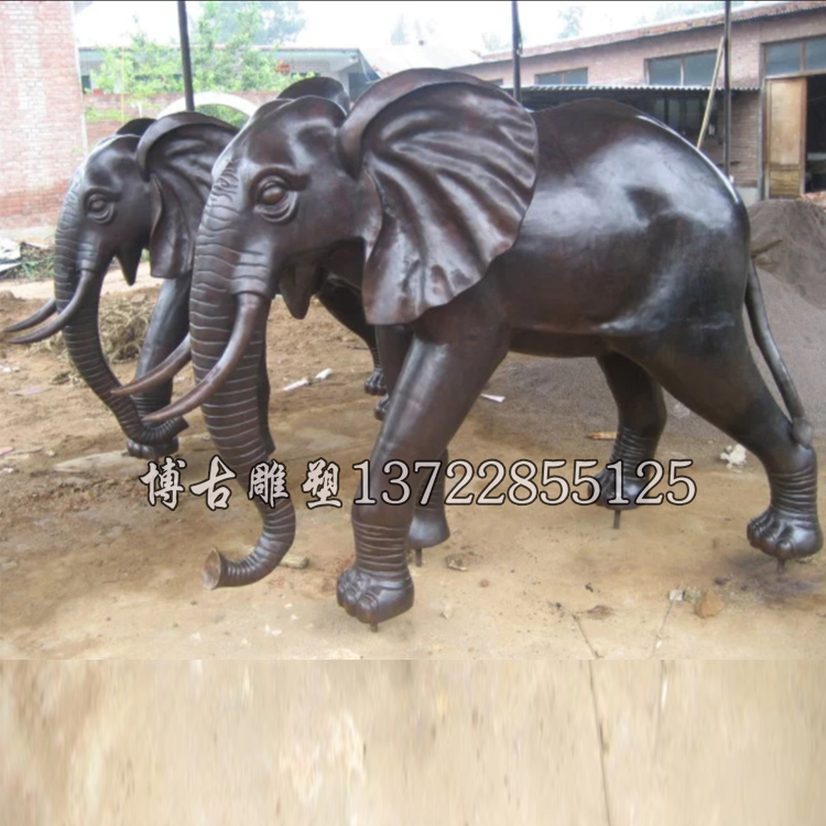 铸铜动物大象铜雕招财象广场公园雕塑