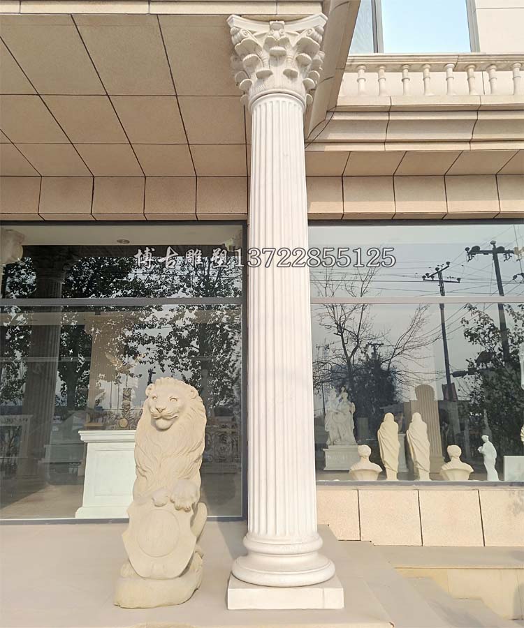 石雕罗马柱欧式柱头雕花别墅室内装饰柱子