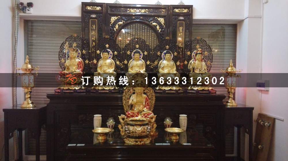 定制玻璃钢四大天王雕塑 景观园林寺庙供奉大型神像彩绘佛像雕塑