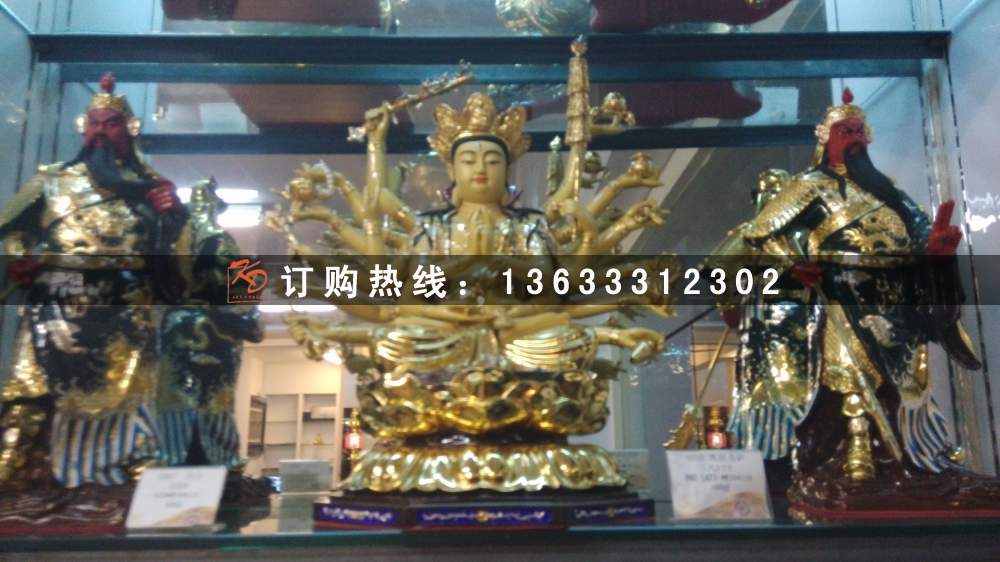 玻璃钢雕塑二十四诸天神像 东岳大帝 玻璃钢寺庙彩绘佛像订做