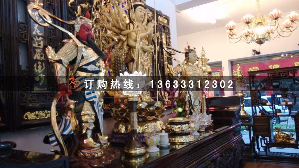 佛像雕塑厂 彩绘贴金树脂玻璃钢弥勒佛像生漆脱胎定做