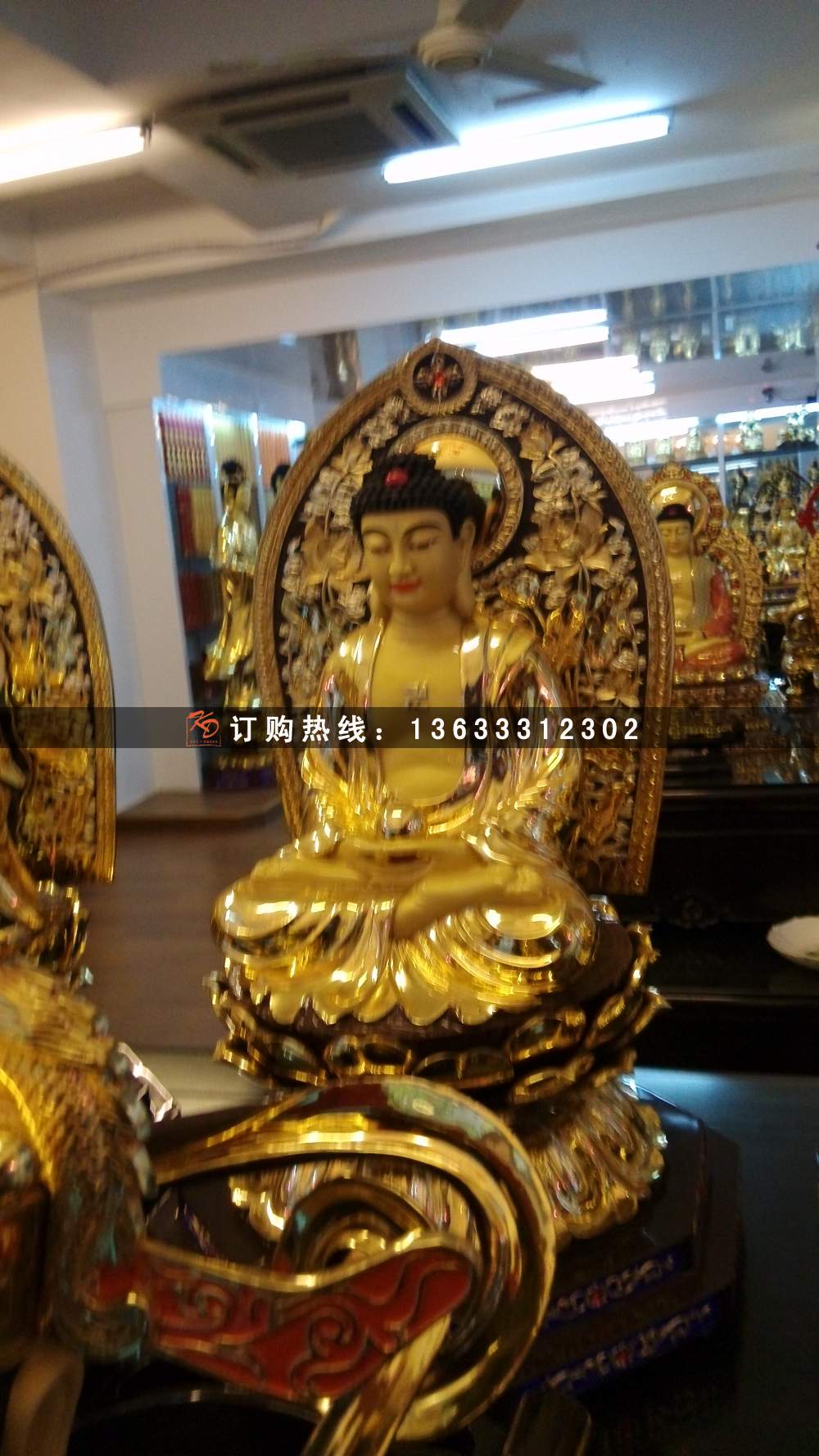 定制玻璃钢四大天王雕塑 景观园林寺庙供奉大型神像彩绘佛像雕塑