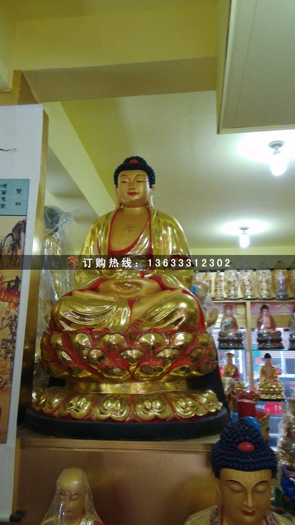 玻璃钢佛像雕塑生产厂 彩绘玻璃钢雕塑 玻璃钢佛像雕塑