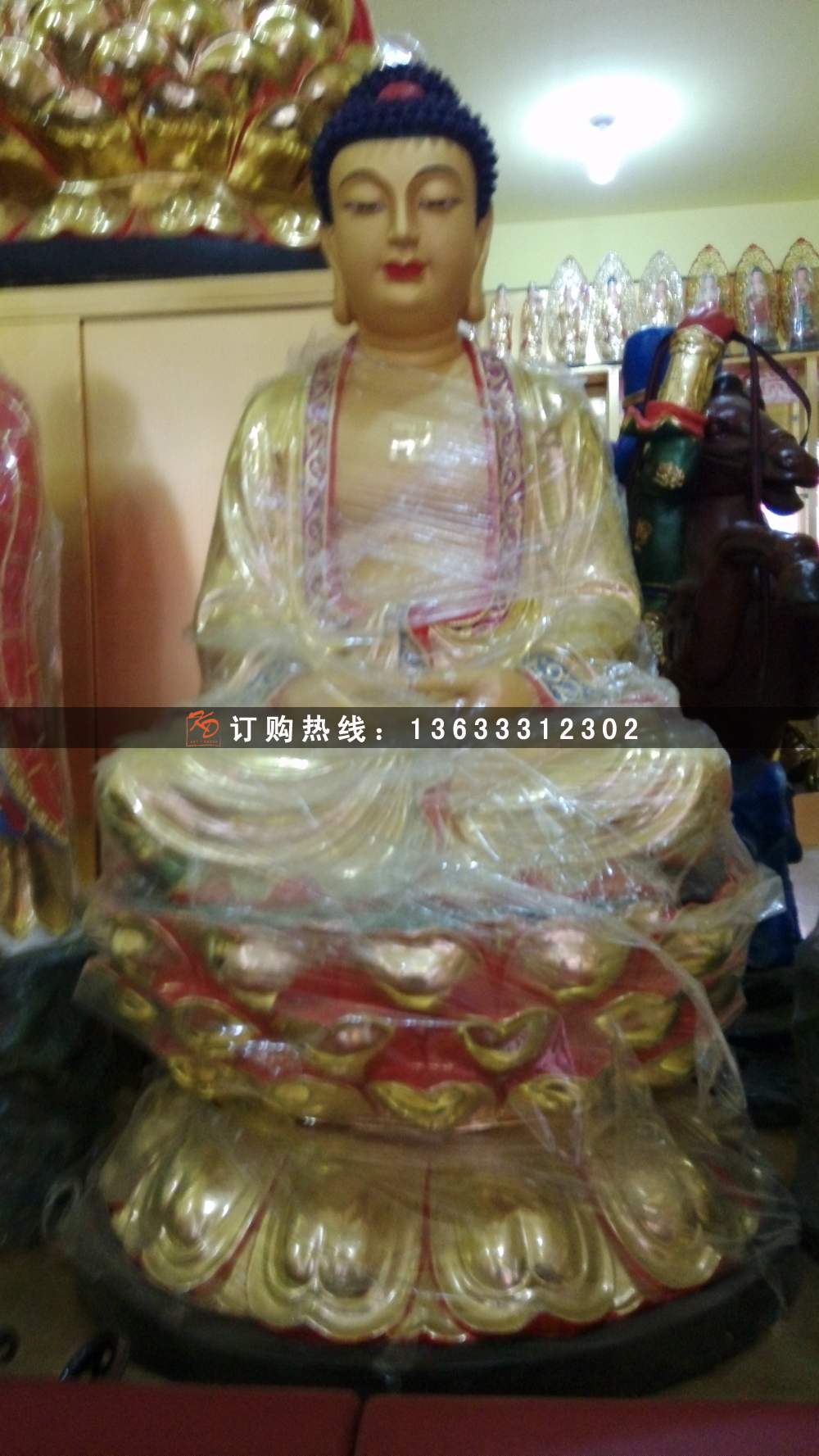 生产玻璃钢佛像厂家天王殿 四大天王神像佛像 玻璃钢彩绘雕塑批发