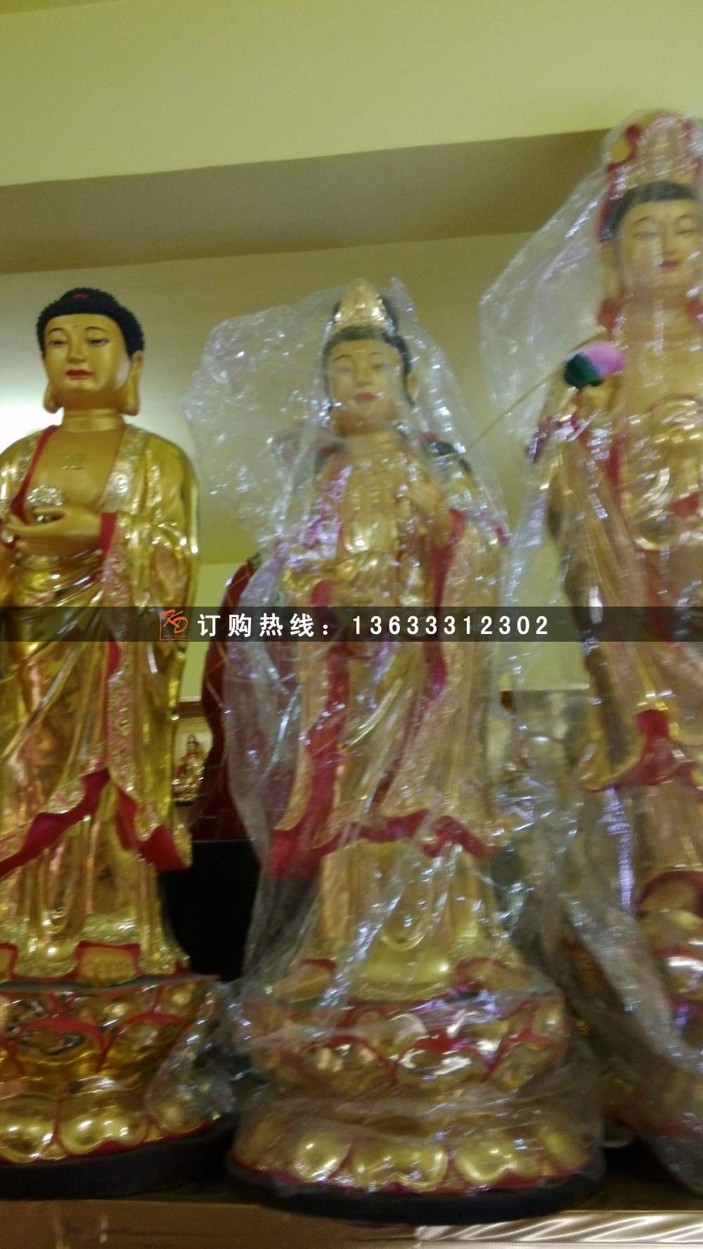 玻璃钢彩绘观音大士神像 自在观音雕像 玻璃钢彩绘佛像雕塑