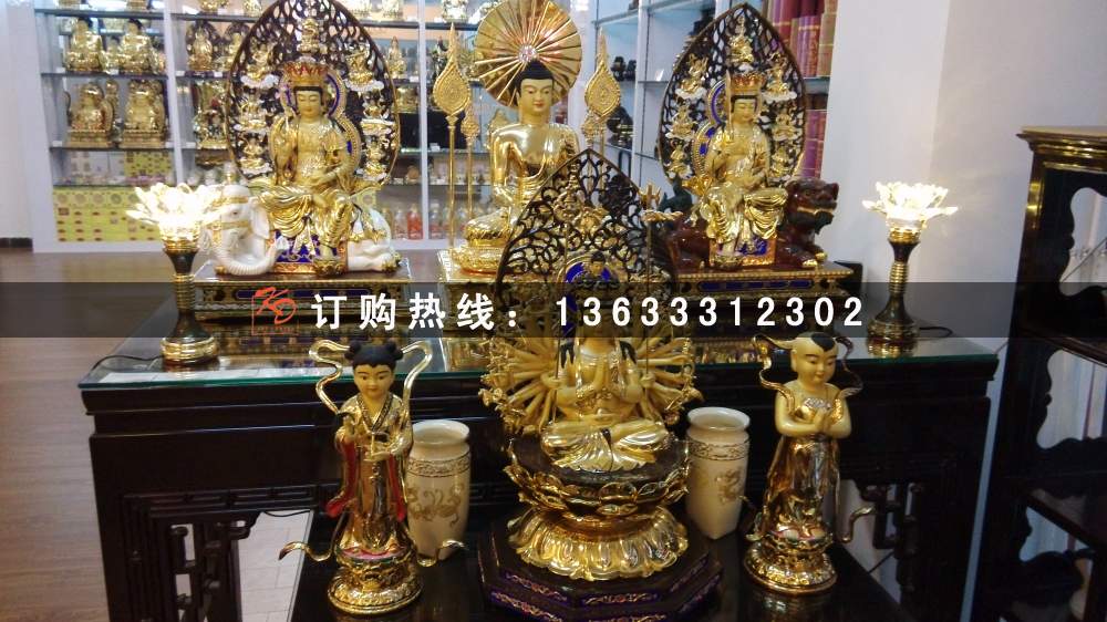 手工雕塑彩绘佛像雕塑 玻璃钢材质  释迦摩尼和如来佛雕塑