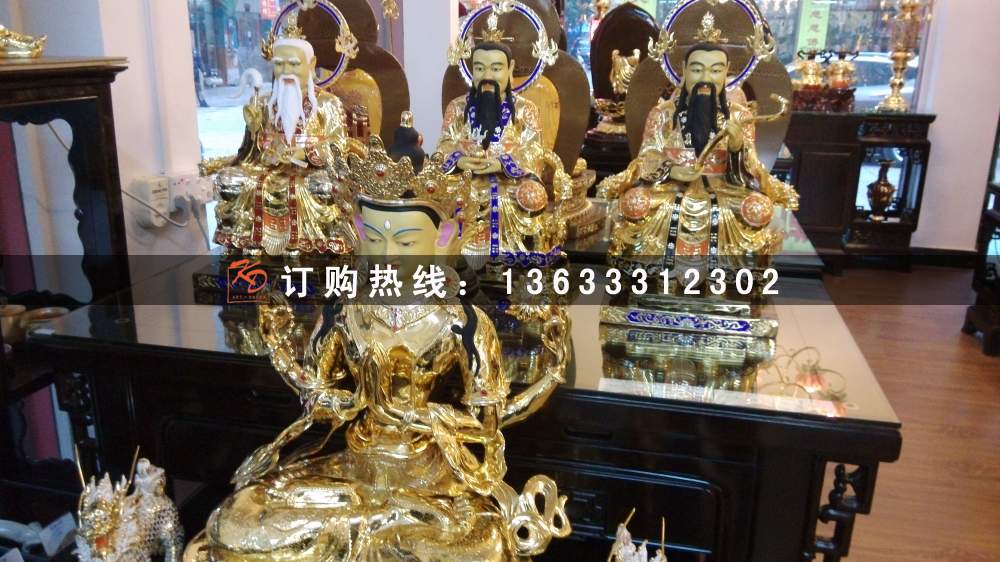 供应观音菩萨树脂彩绘佛像 寺院玻璃钢佛像雕塑定制