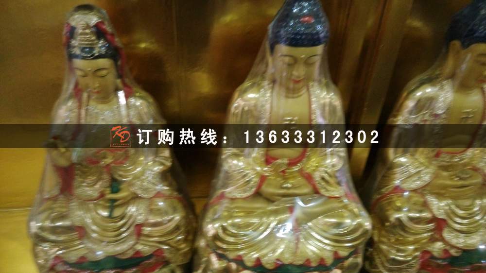 贴金彩绘玻璃钢佛像雕刻 彩绘弥勒佛笑面大肚佛佛像