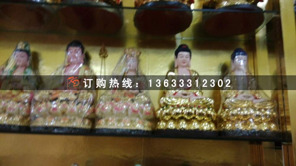 订购供奉玻璃钢彩绘送子观音神像 彩绘观世音像雕塑厂家