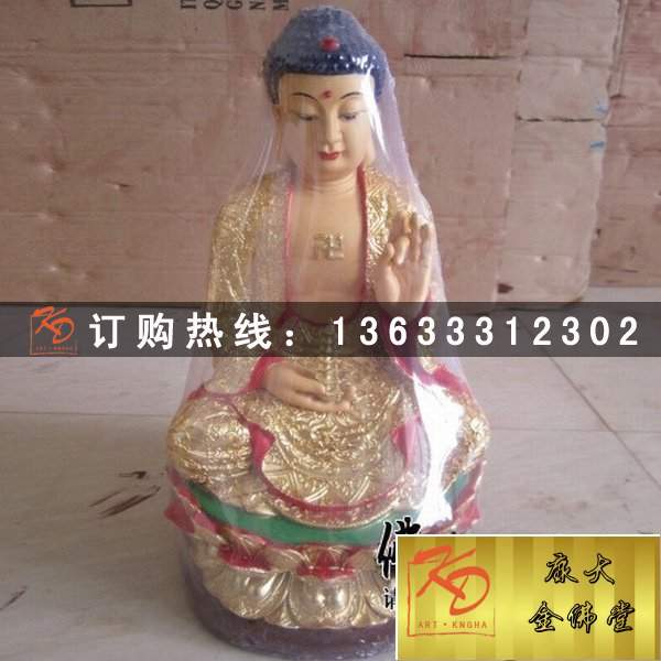 玻璃钢佛像雕塑 玻璃钢彩绘释迦牟尼佛二弟子 定制玻璃钢三宝佛雕塑