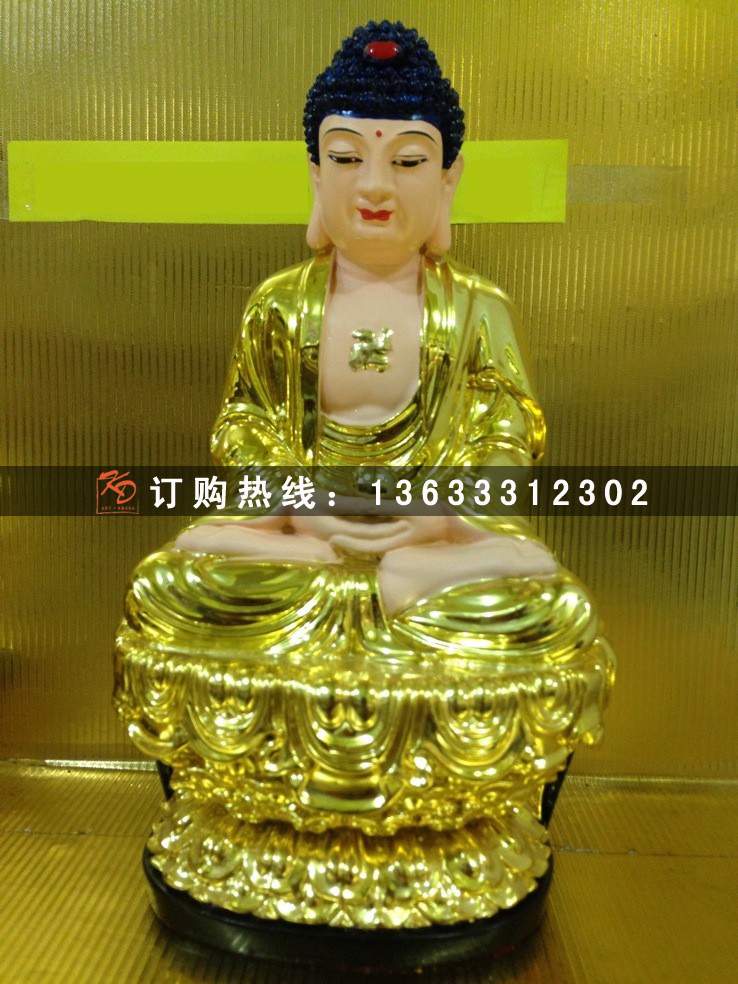 玻璃钢佛像雕塑 玻璃钢彩绘三世佛竖三世佛像观音像雕塑厂家