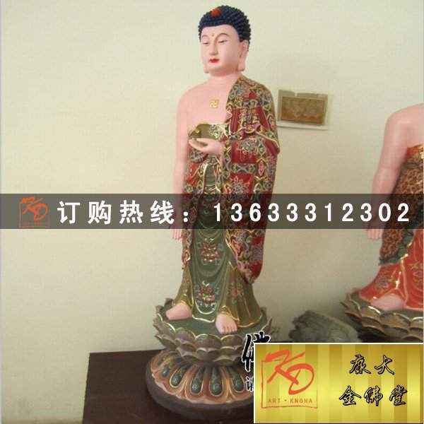 玻璃钢雕塑工艺 佛像铜雕塑 彩绘三宝佛厂家 玻璃钢三宝佛定