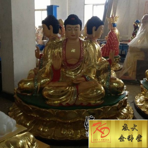 寺庙玻璃钢大型佛像 彩绘佛像厂定做大型玻璃钢彩绘佛像