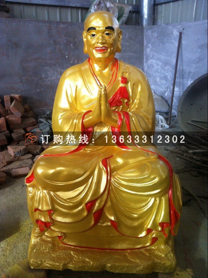 订制寺庙玻璃钢十八罗汉 玻璃钢十八罗汉 十八罗汉佛像雕塑厂家