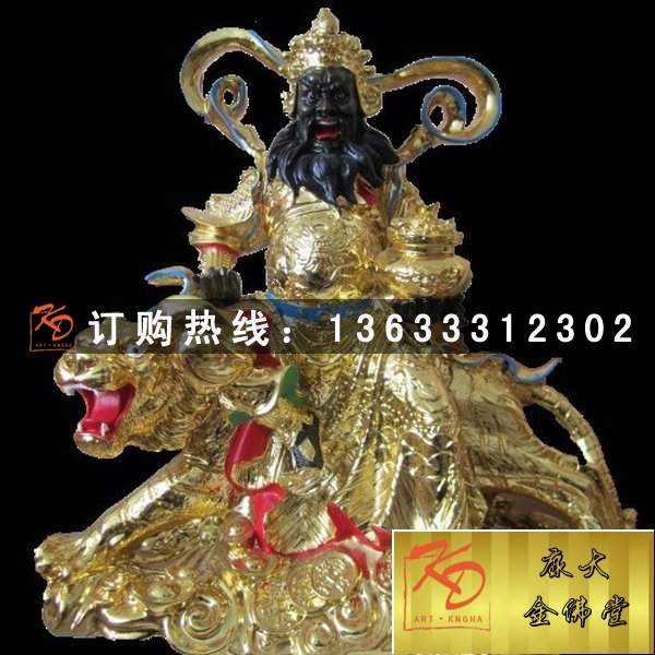 玻璃钢彩绘文武财神雕塑源头工厂彩绘财神爷佛像雕塑