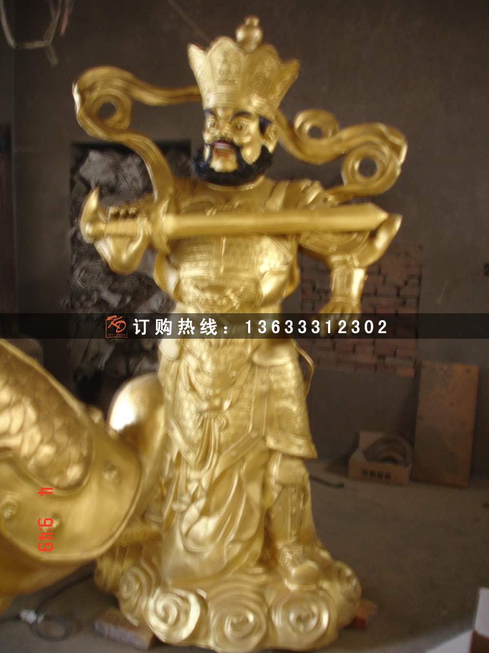 大殿彩绘四大金刚佛像 玻璃钢四大站像 塑钢神像