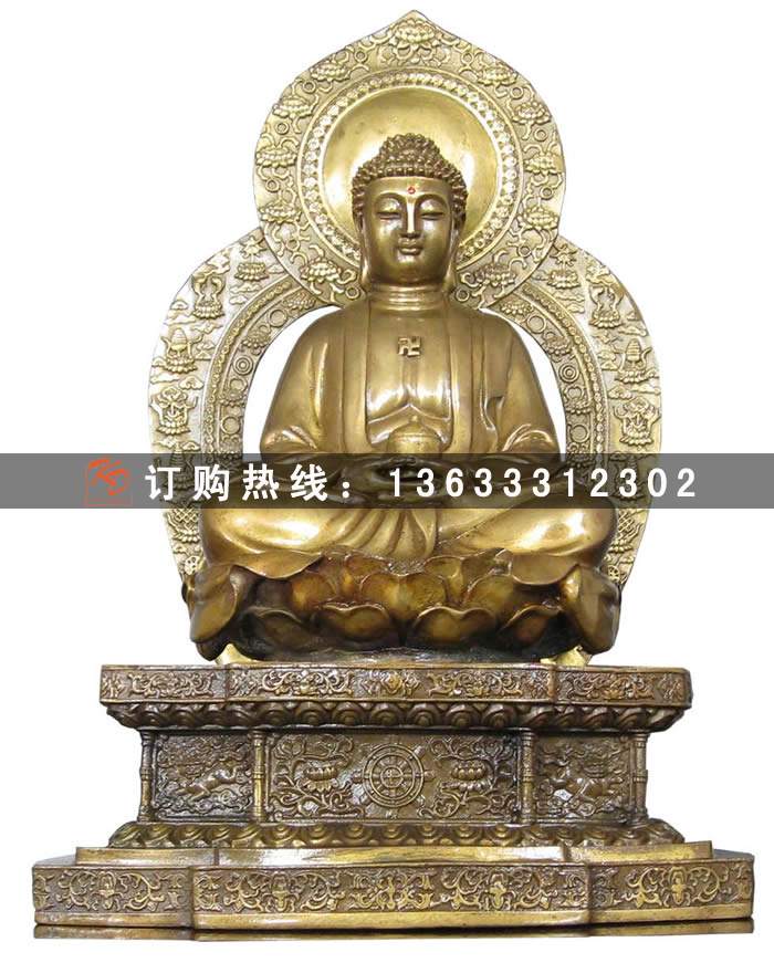 佛堂寺庙玻璃钢三世佛春秋关公彩绘贴金佛像雕塑定制