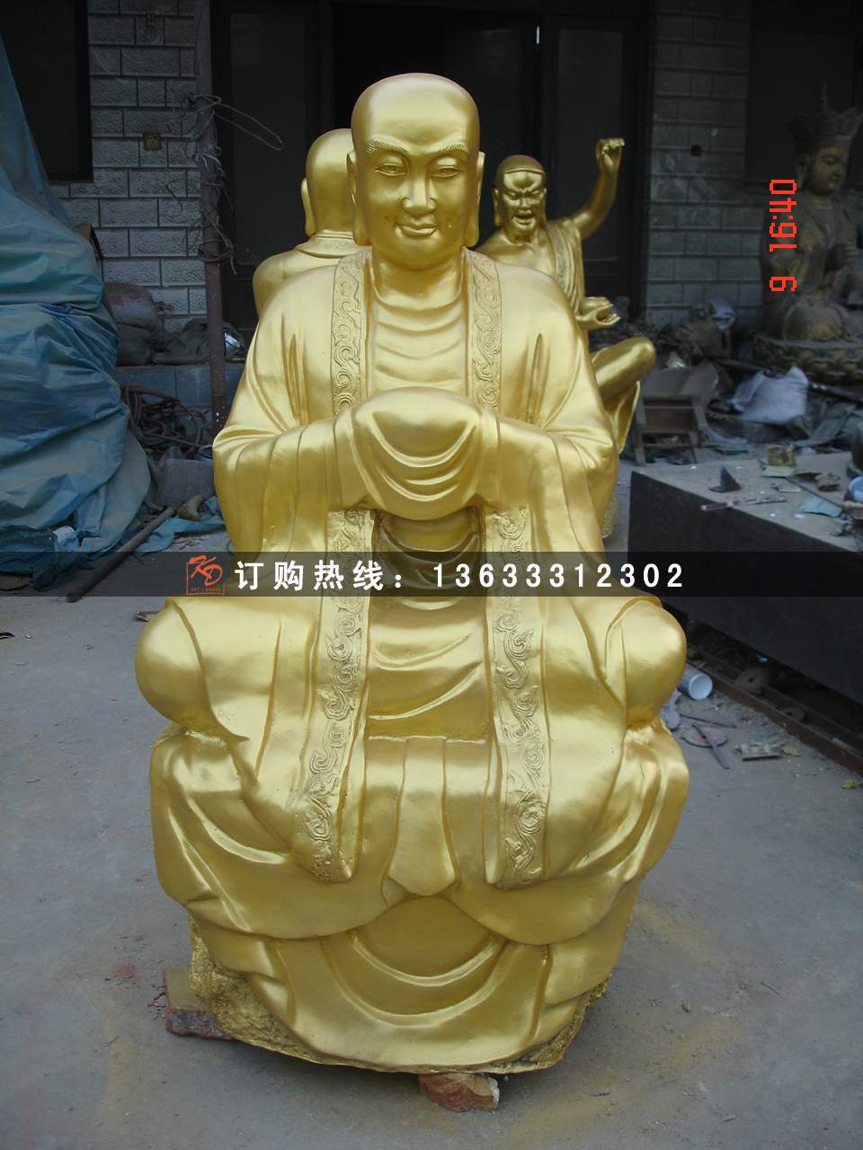 玻璃钢材质十八罗汉佛像 玻璃钢彩绘佛像雕塑生产厂家