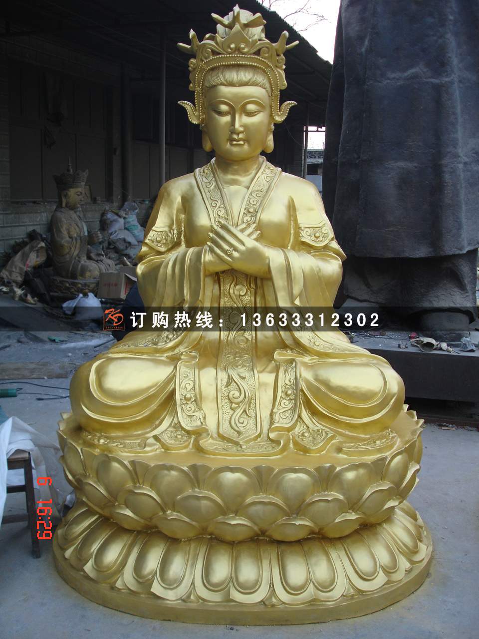 佛道家佛像雕塑 供应贴金树脂神像 玻璃钢彩绘玻璃钢佛像