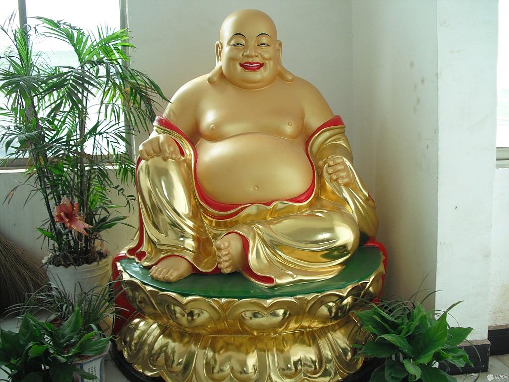 玻璃钢彩绘弥勒佛神像 未来佛 布袋和尚佛像 贴金佛祖佛像雕塑定制