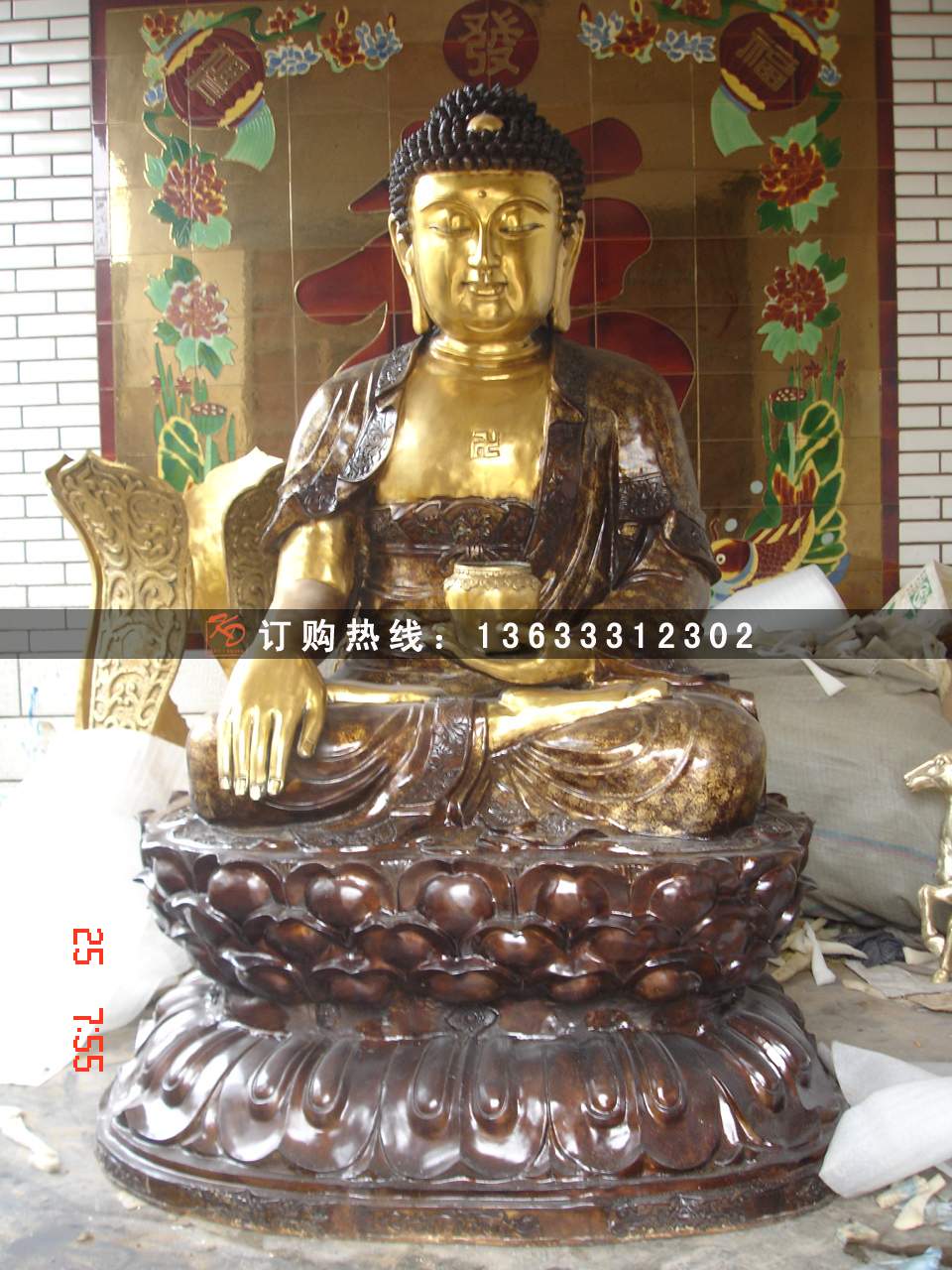 寺庙佛像西方三圣　玻璃钢西方三圣厂家彩绘西方三圣雕塑