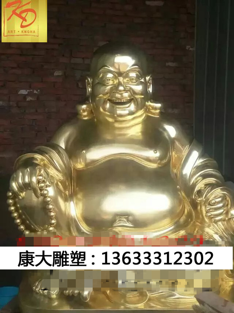 弥勒佛玻璃钢彩绘佛像 伽蓝菩萨玻璃钢雕塑订制