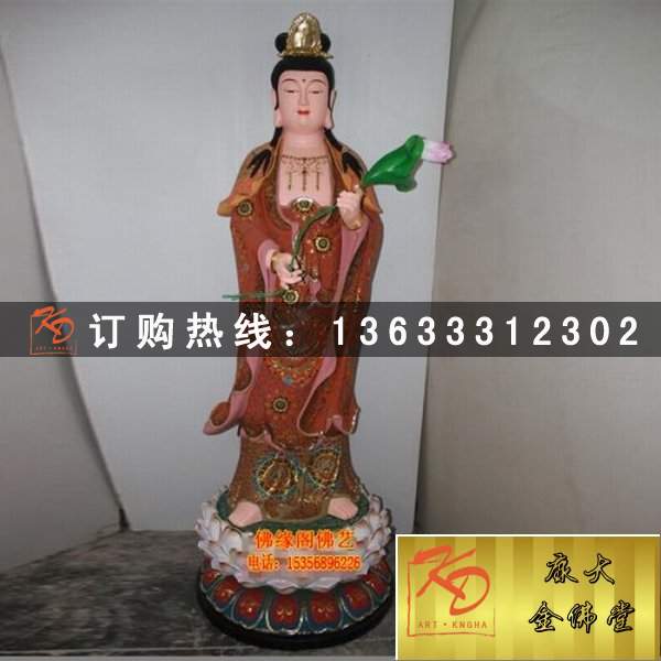 定制2m贴金彩绘观音树脂玻璃钢塑 玻璃钢佛像雕塑