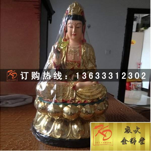 玻璃钢彩绘世音菩萨 定制寺庙神像佛像玻璃钢雕塑厂