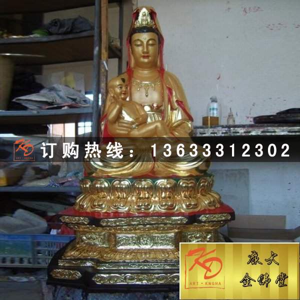 玻璃钢地藏王菩萨佛像四大菩萨佛像 玻璃钢彩绘财神雕塑