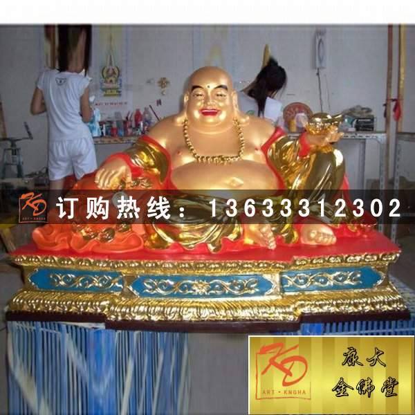 弥勒佛观音玻璃钢极彩伽蓝菩萨树脂佛像雕塑定做 玻璃钢佛像雕塑厂家