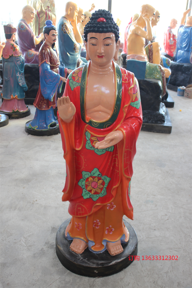 供应寺庙玻璃钢小佛像 款式颜色多样 支持定制