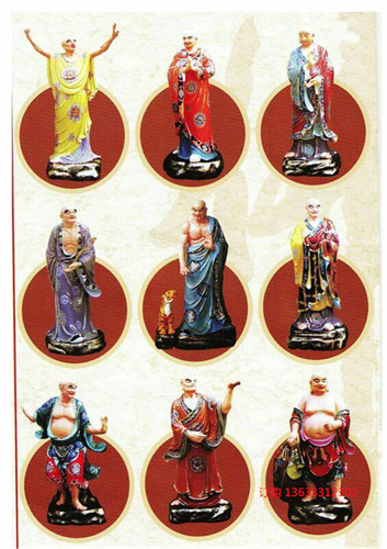 十八罗汉佛像坐像玻璃钢雕塑玻璃钢彩绘神像佛像金身罗汉神像挖耳罗汉佛像