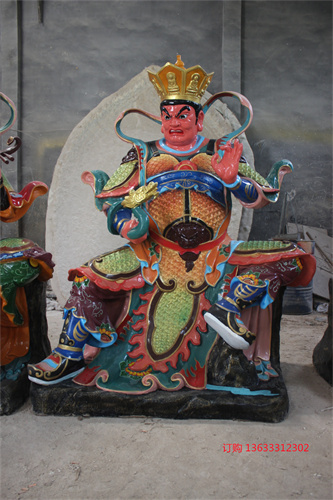 生产佛像厂家天王殿 四大天王神像佛像 玻璃钢彩绘雕塑