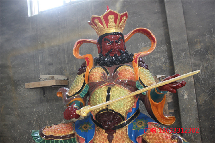 景观园林寺庙供奉大型四大天王神像彩绘佛像雕塑